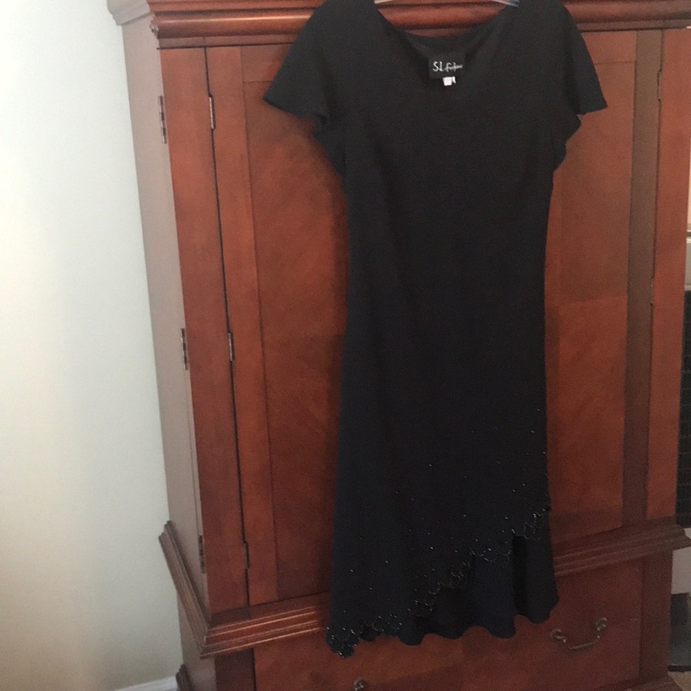 Little black dress/sequin/beaded bottom